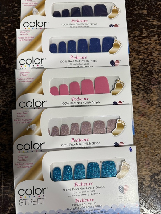Color Street Other - Color Street pedicure nail strip bundle (3)